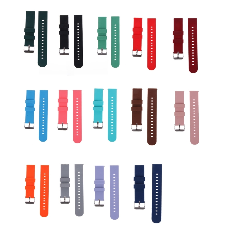 Silicone Watch Band 22Mm - Silikon kayış 20/22mm yumuşak hızlı bırakma