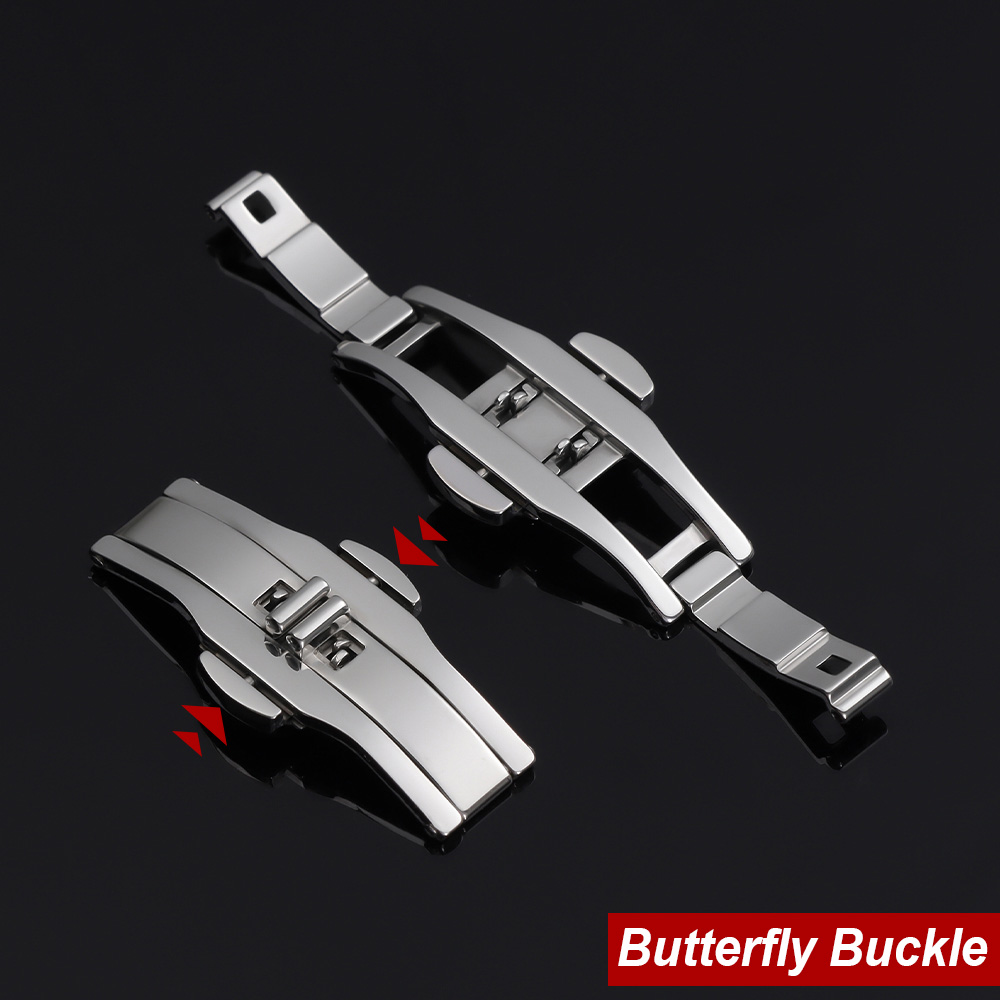 Butterfly Clasp Deployant - Saat Aksesuarları Çift Basmalı Otomatik Kelebek