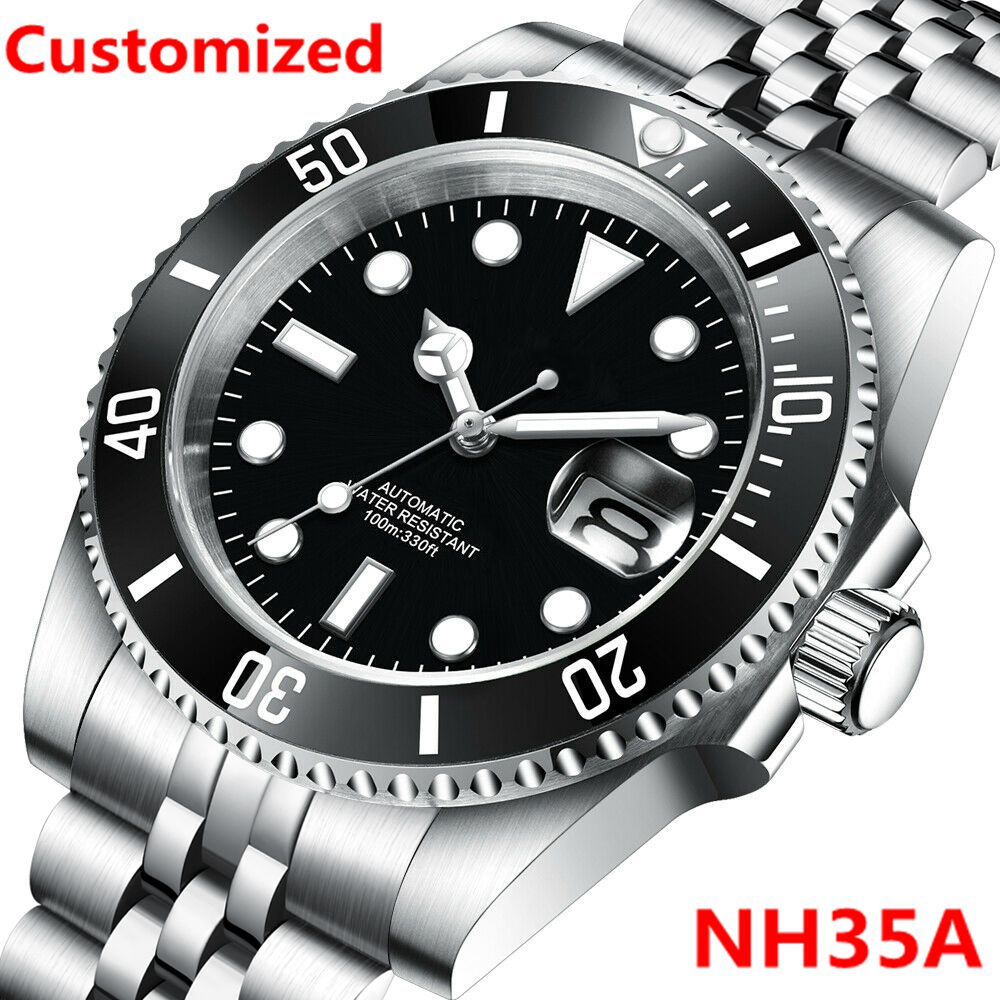 Stainless Bracelet Diver - DIY Logo 40 MM Dalış Izle