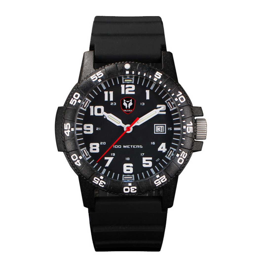 Rubber Strap Diver - Hnlgnox Mens Pilot saatler spor İzle