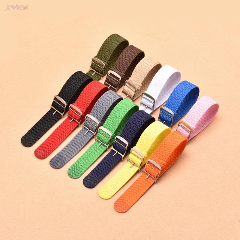 Perlon Strap Woven - Tuval Spor Kordonlu Saat Renkli Naylon