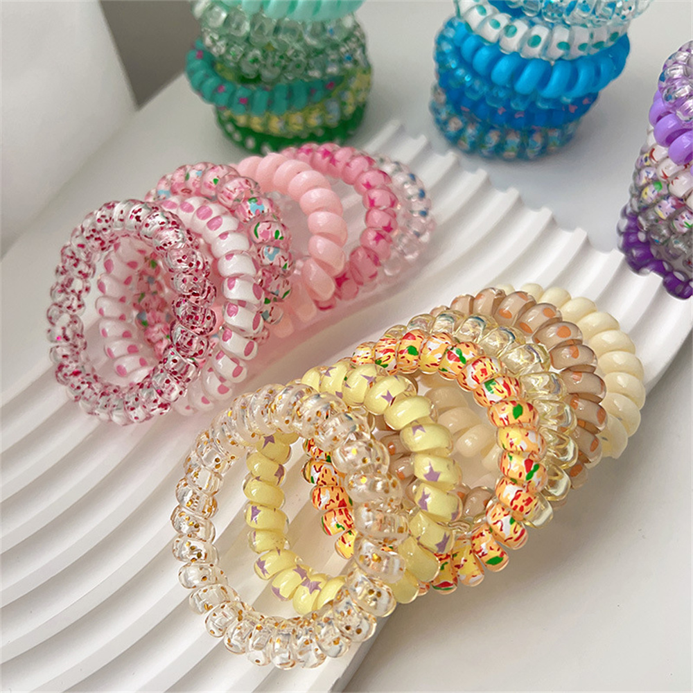 Silicone Band Women - 6 adet tatlı sevimli renkli Spiral