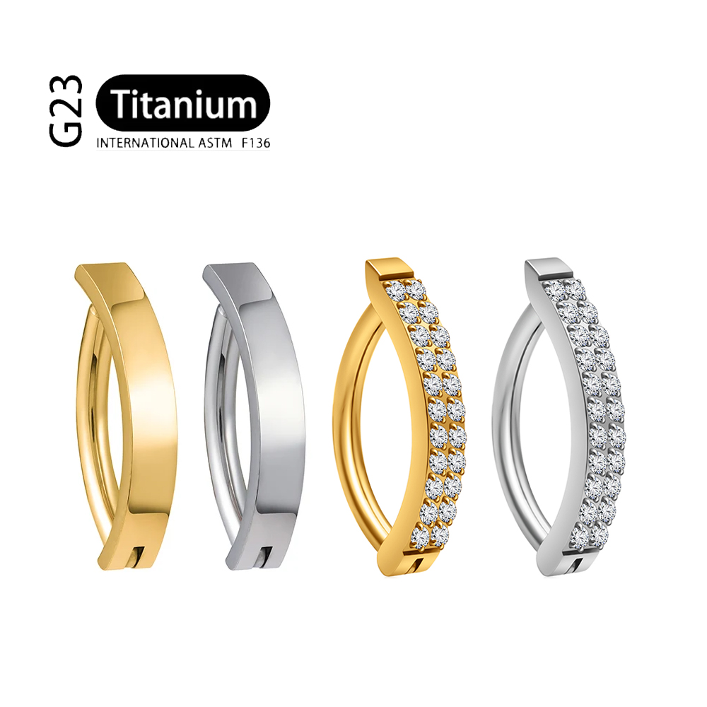 Curved Spring Bar - G23 Titanyum Piercing 14G Çift Sıralı