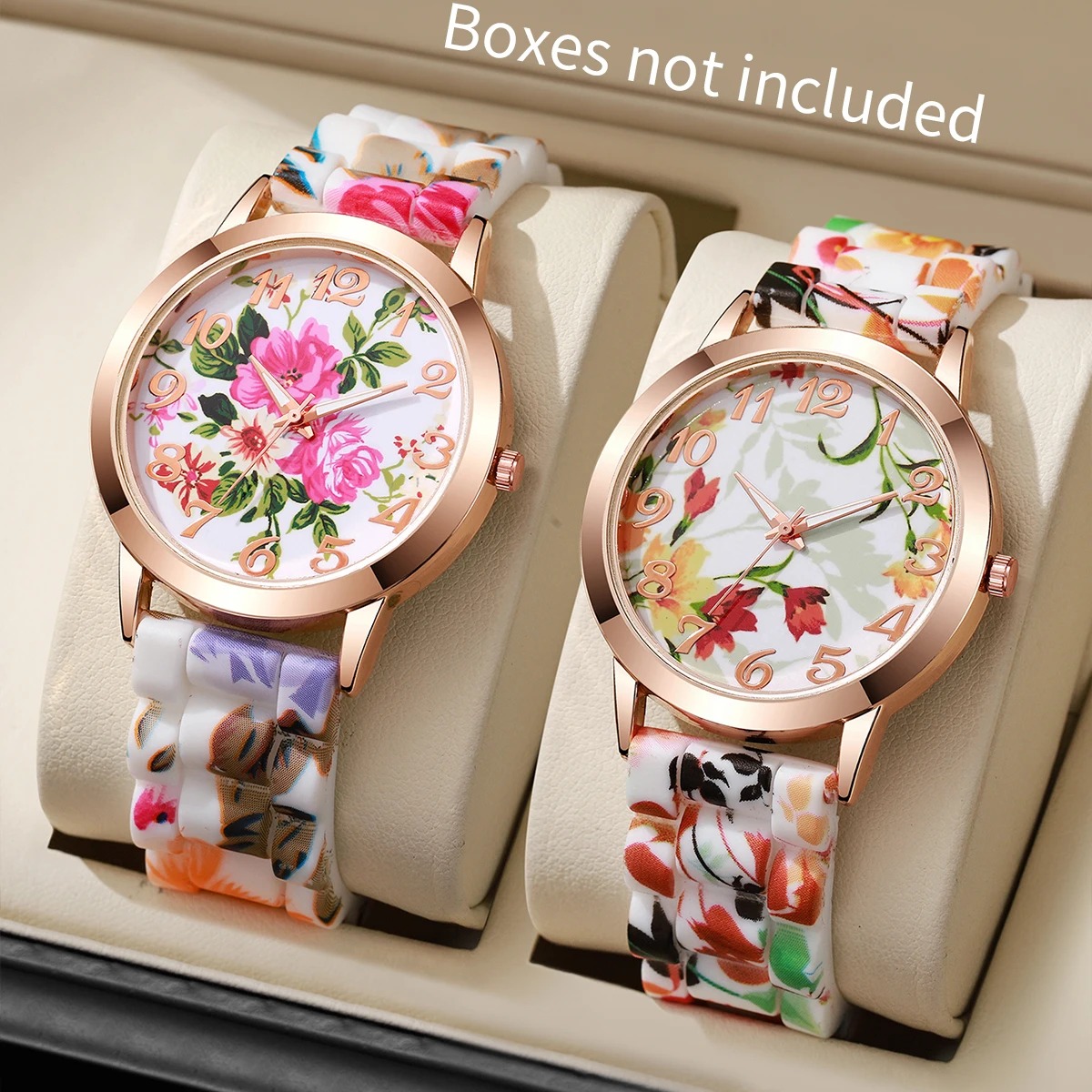 Silicone Band Women - 2 adet moda çiçek baskılı kadın