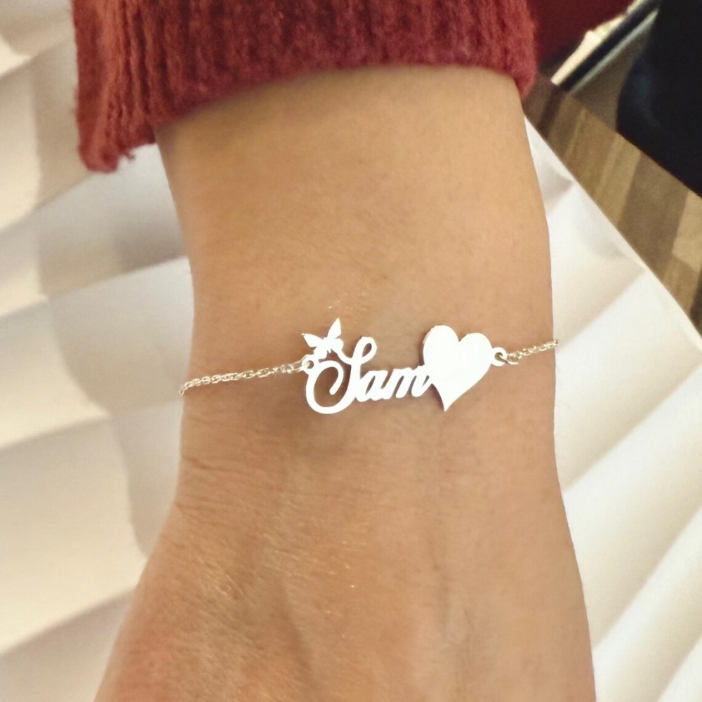 Butterfly Clasp Deployant - Özel Kelebek İsimli Bileklikler Kadınlar İçin