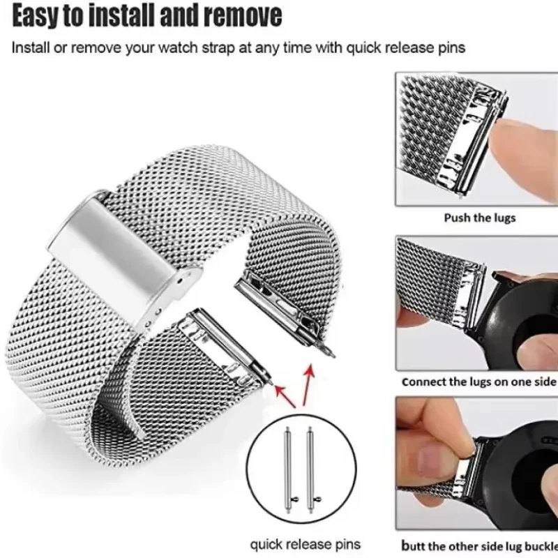 22mm 20mm Örgü Döngü Garmin Ya - Milanese Loop Magnetic incelemesi ve fiyatı