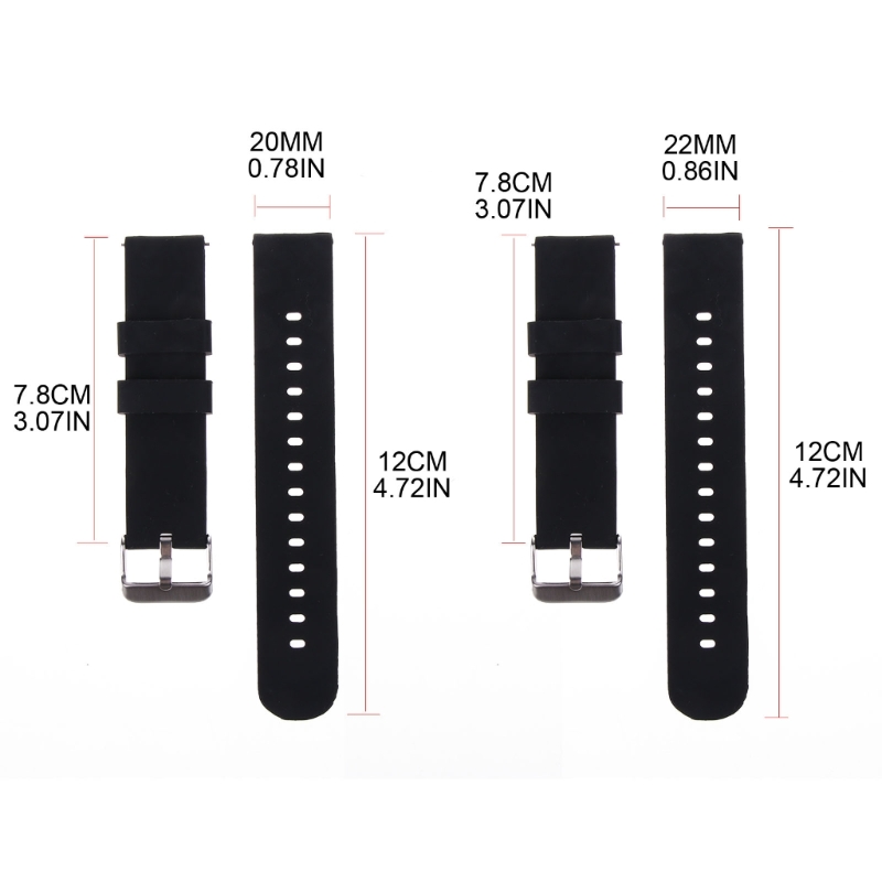 Silikon kayış 20/22mm yumuşak  - Silicone Watch Band 22Mm incelemesi ve fiyatı