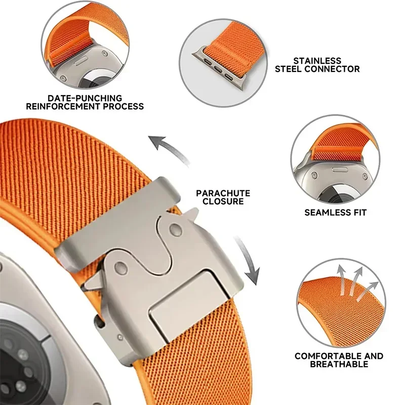 Apple Watch band için Naylon K - Parachute Strap Elastic incelemesi ve fiyatı