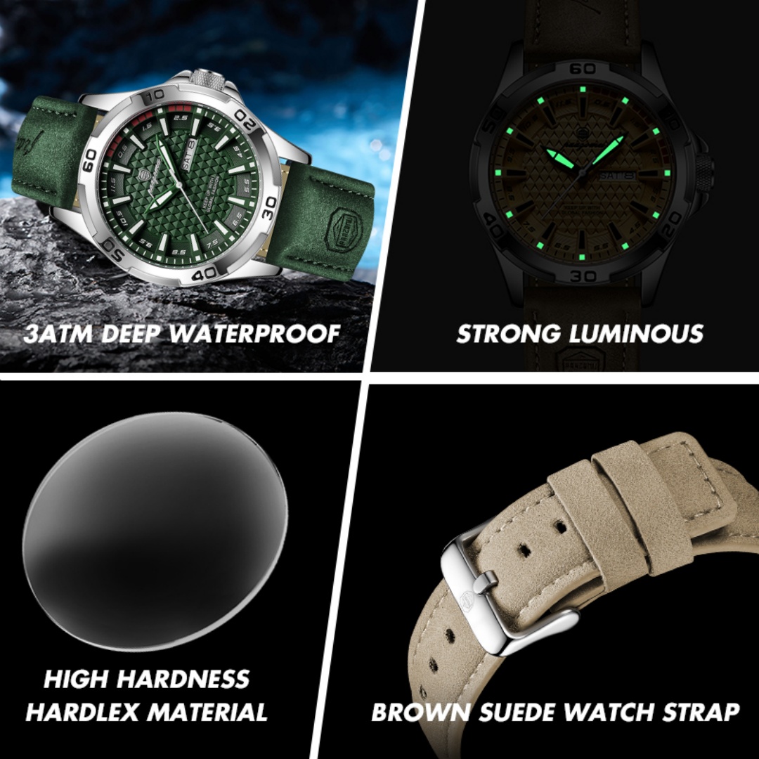 PAAZOMU Lüks Marka Erkek Saatl - Leather Watch Band Men incelemesi ve fiyatı