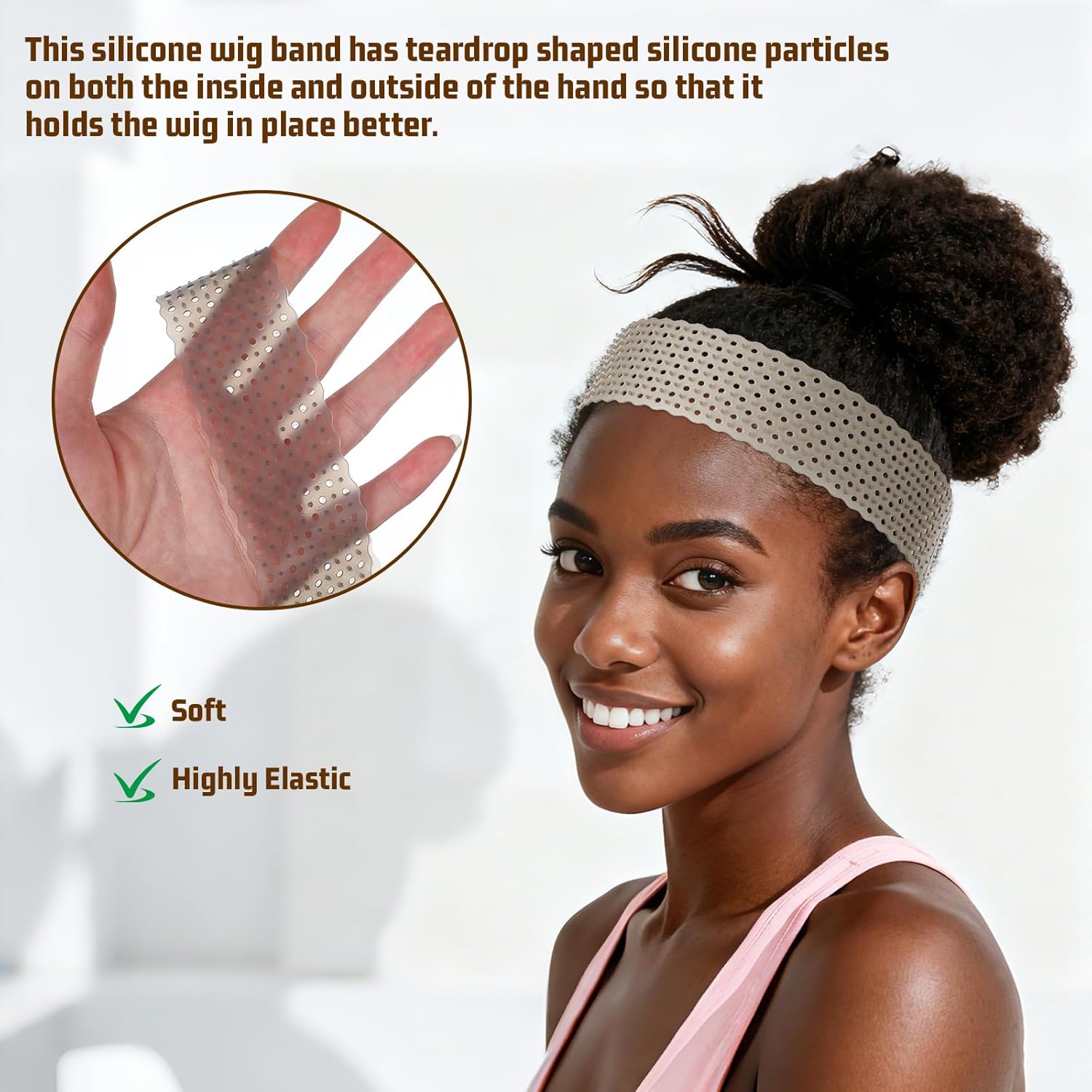 Yeni nefes alan peruk tutucu b - Silicone Band Women incelemesi ve fiyatı