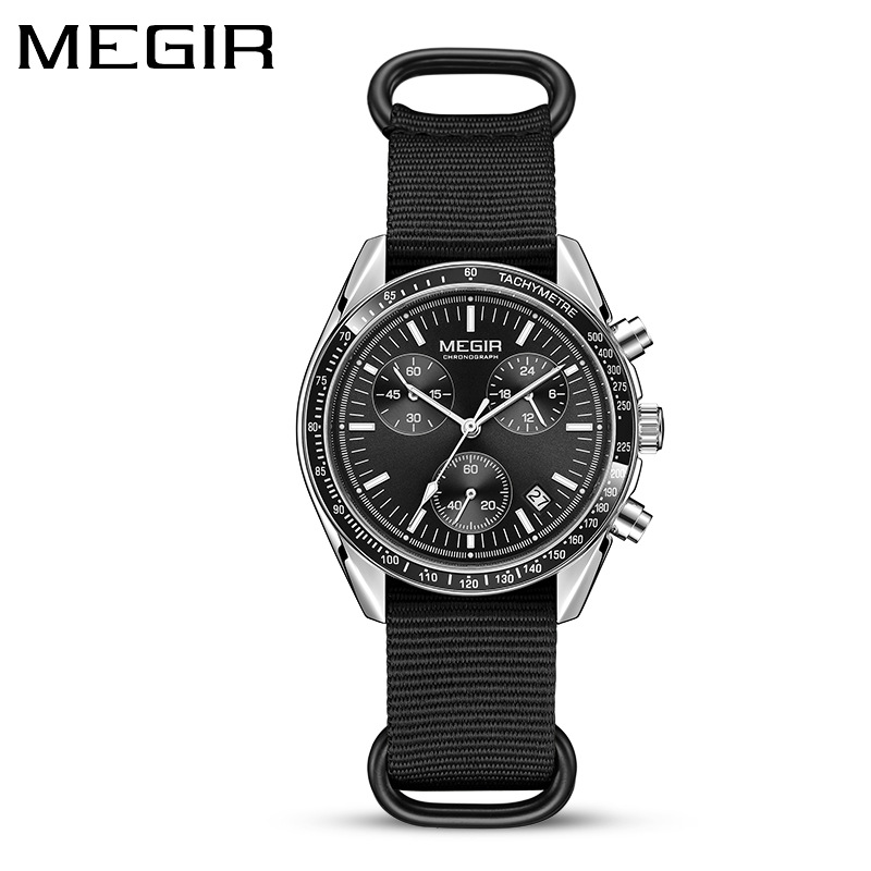 MEGIR 2247 erkek lüks Quartz s - Canvas Strap Watch incelemesi ve fiyatı
