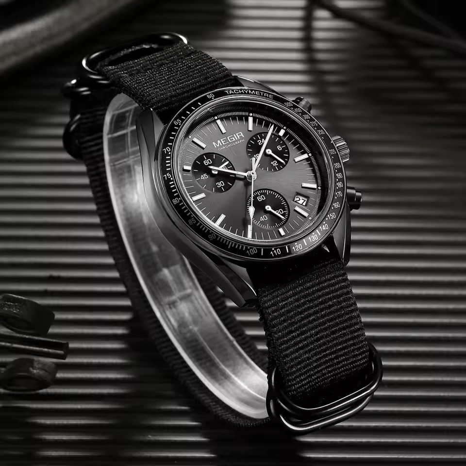 MEGIR 2247 erkek lüks Quartz s - Canvas Strap Watch incelemesi ve fiyatı