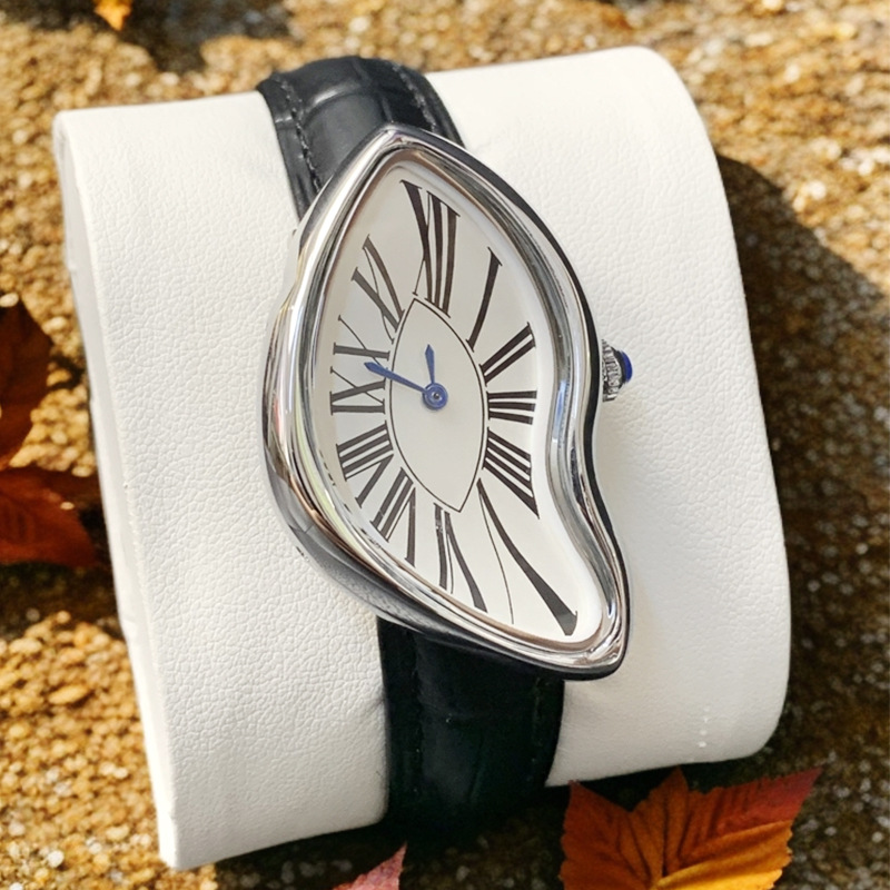 Ortaçağ uzaylı saatler eriyik  - Leather Watch Band Men incelemesi ve fiyatı