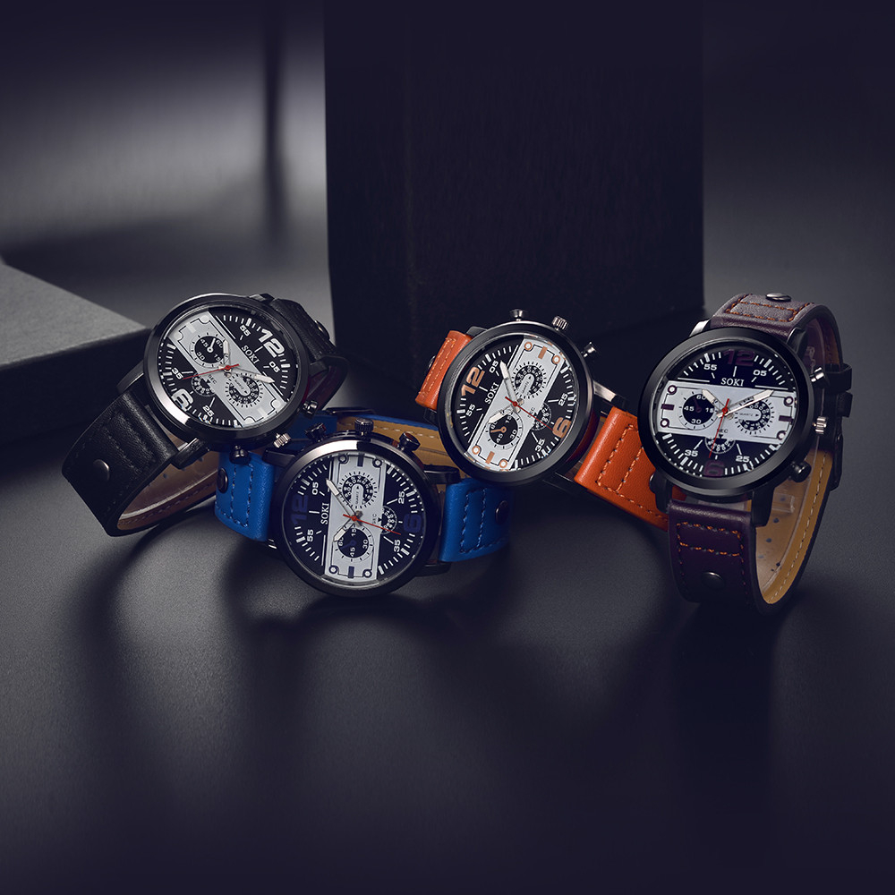 Şık Erkek Saati Şık Kahverengi - Leather Watch Band Men incelemesi ve fiyatı