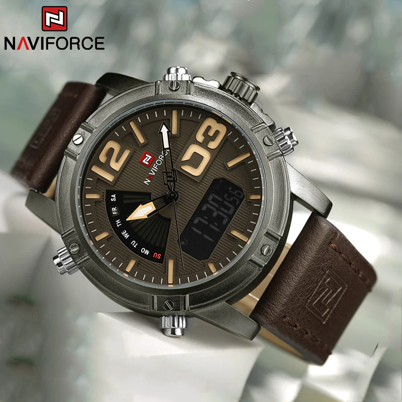 NAVIFORCE Üst Marka Erkek Izle - Leather Watch Band Men incelemesi ve fiyatı