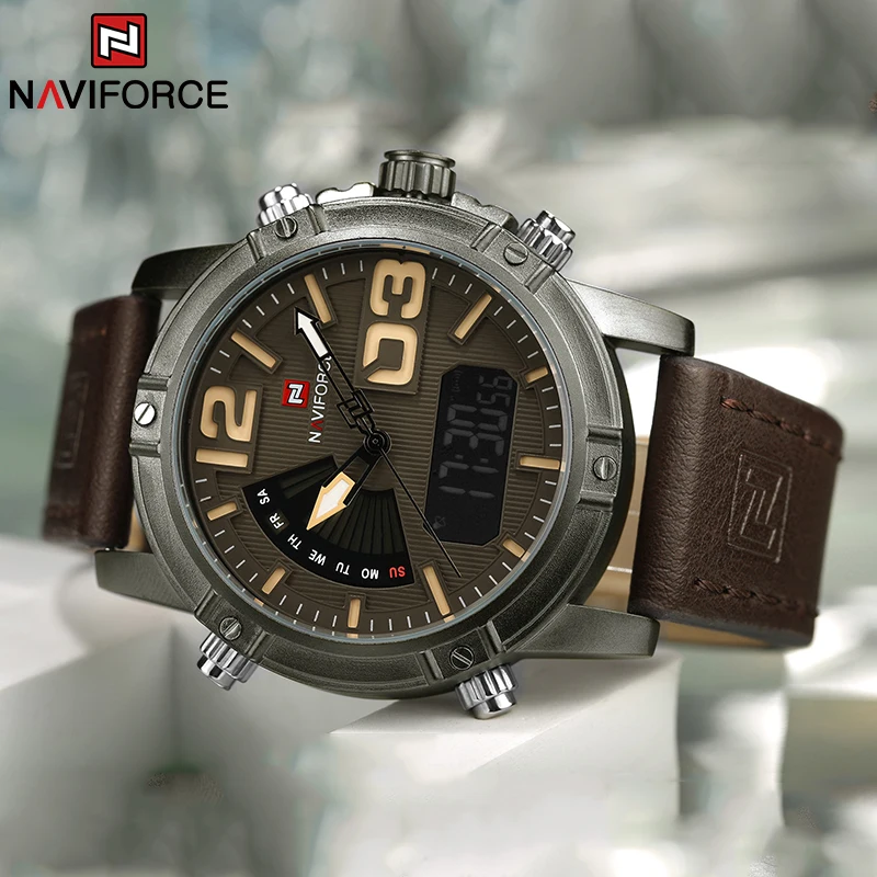 NAVIFORCE Üst Marka Erkek Izle - Leather Watch Band Men incelemesi ve fiyatı