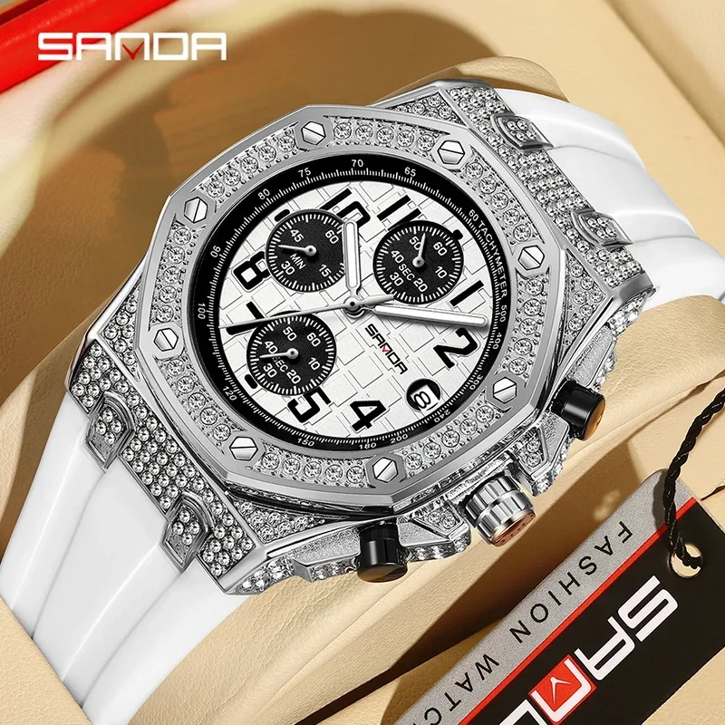 SANDA 7026 erkek Quartz saat m - Rubber Strap Diver incelemesi ve fiyatı