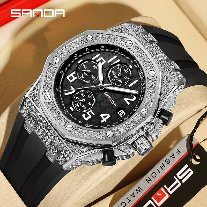 SANDA 7026 erkek Quartz saat m - Rubber Strap Diver incelemesi ve fiyatı