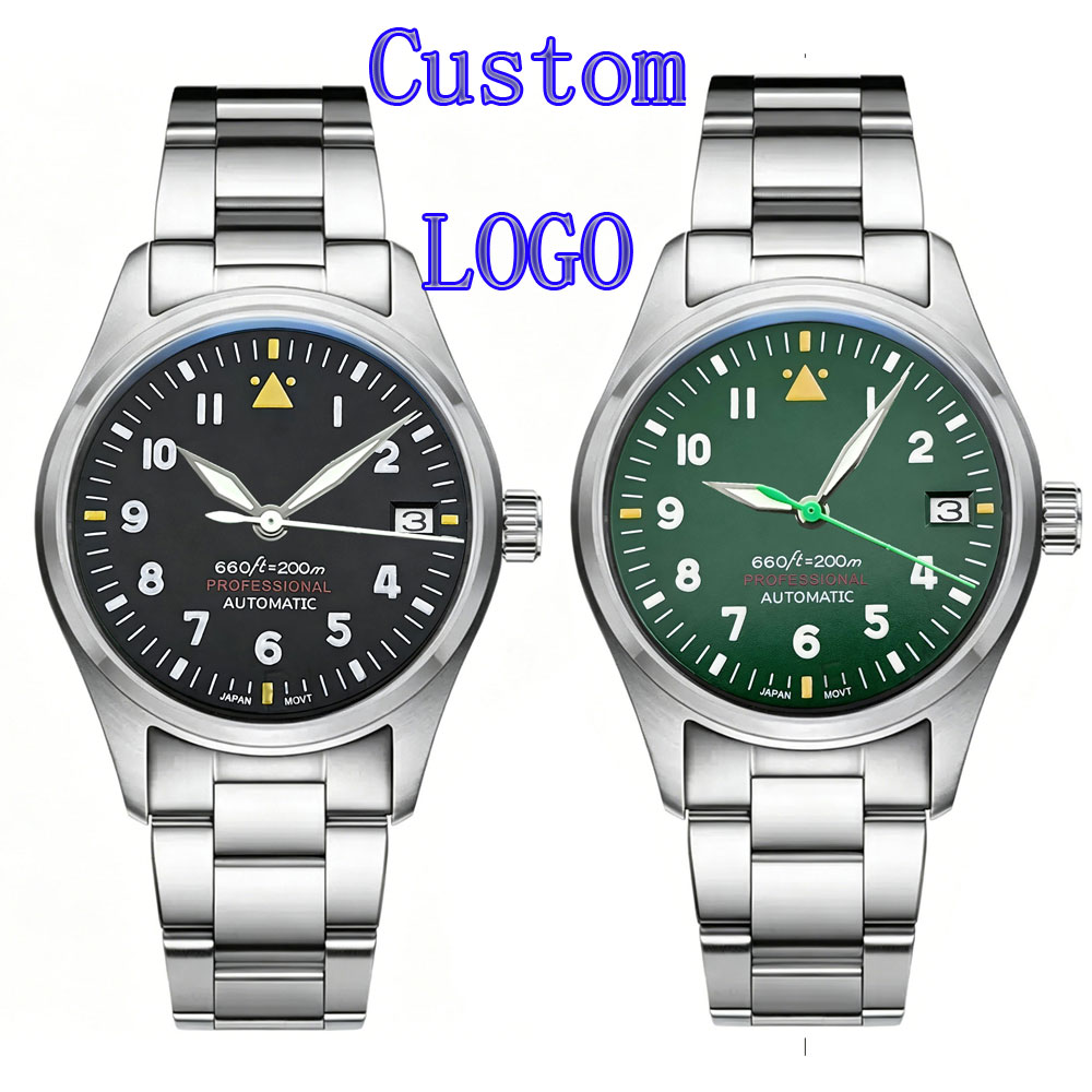 Özel LOGO 36mm 39mm Pilot Saat - Stainless Bracelet Diver incelemesi ve fiyatı
