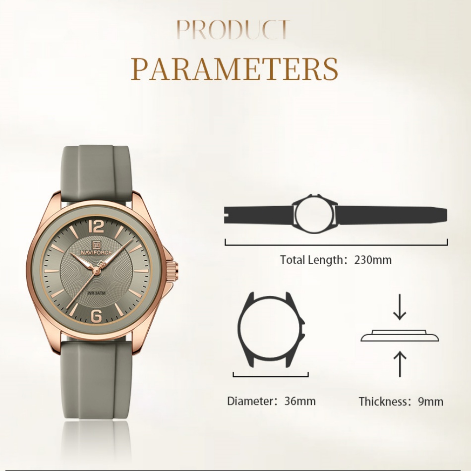 Yeni Stil NAVIFORCE kadın Saat - Silicone Band Women incelemesi ve fiyatı