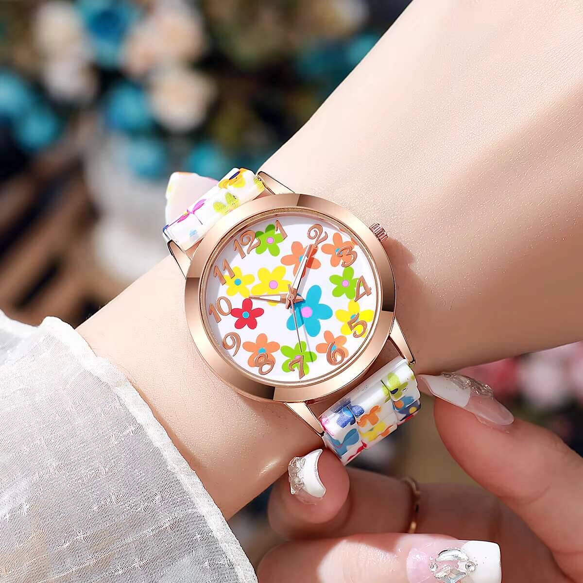2 adet moda çiçek baskılı kadı - Silicone Band Women incelemesi ve fiyatı
